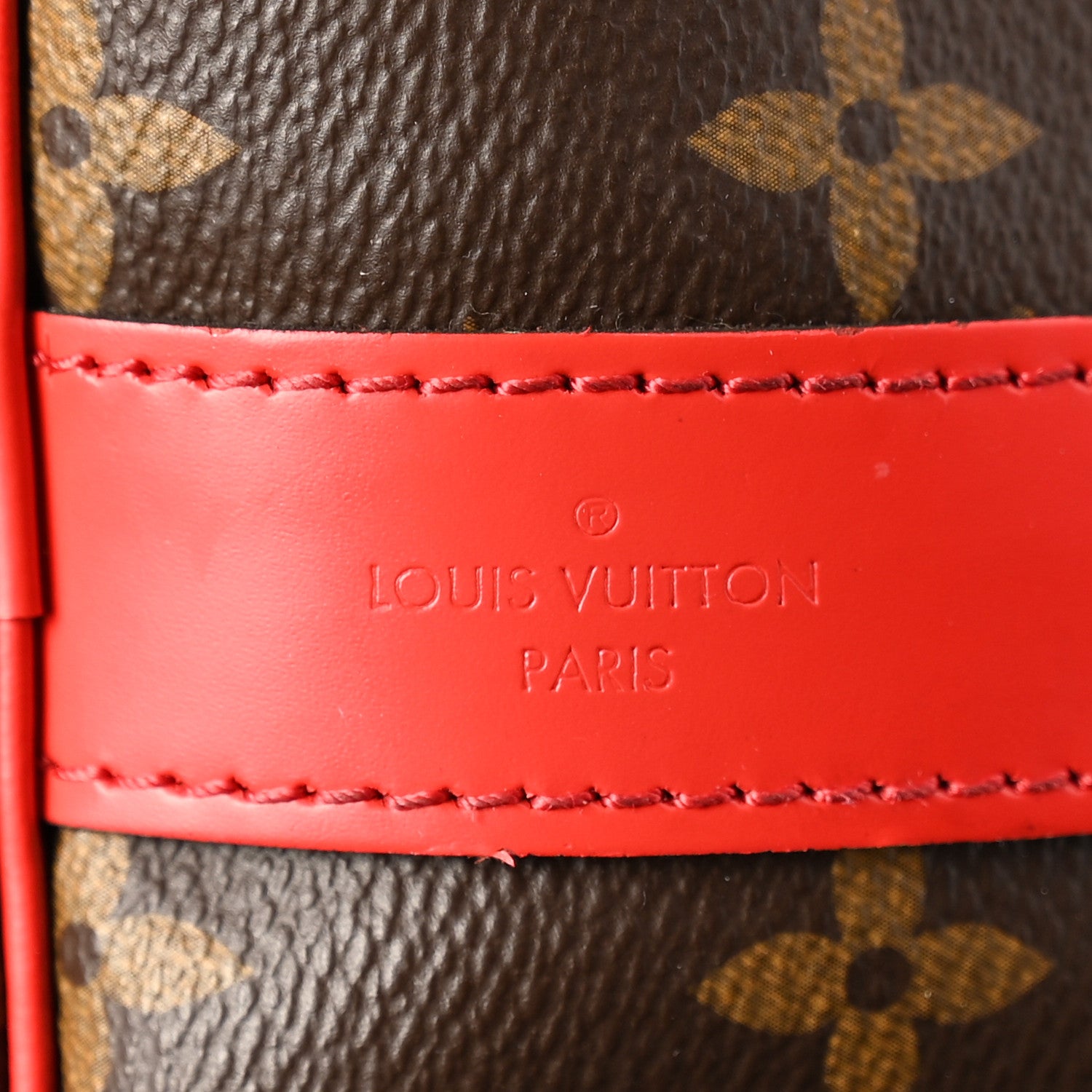 Louis Vuitton Calfskin Monogram Keepall Bandouliere 50 Coquelicot 5 of 17