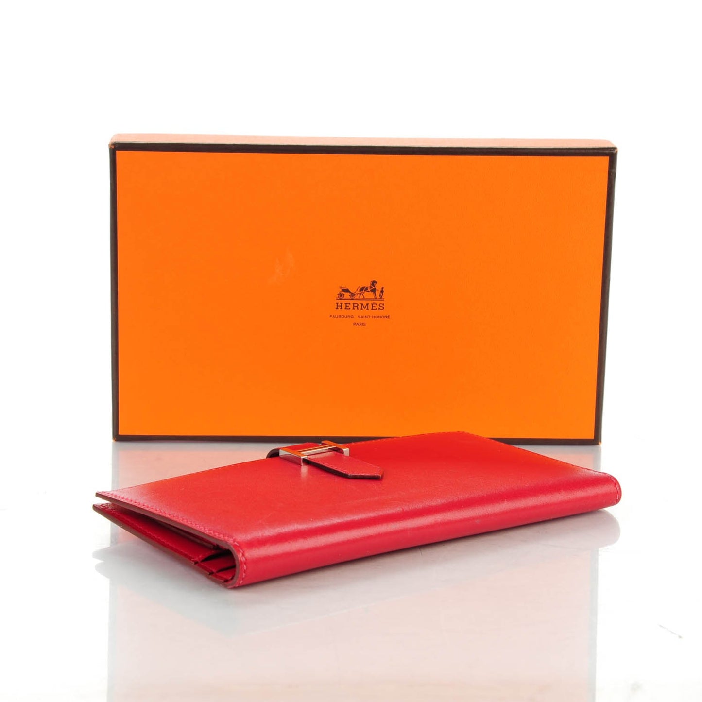 Box Bearn Gusset Wallet Rouge Vif