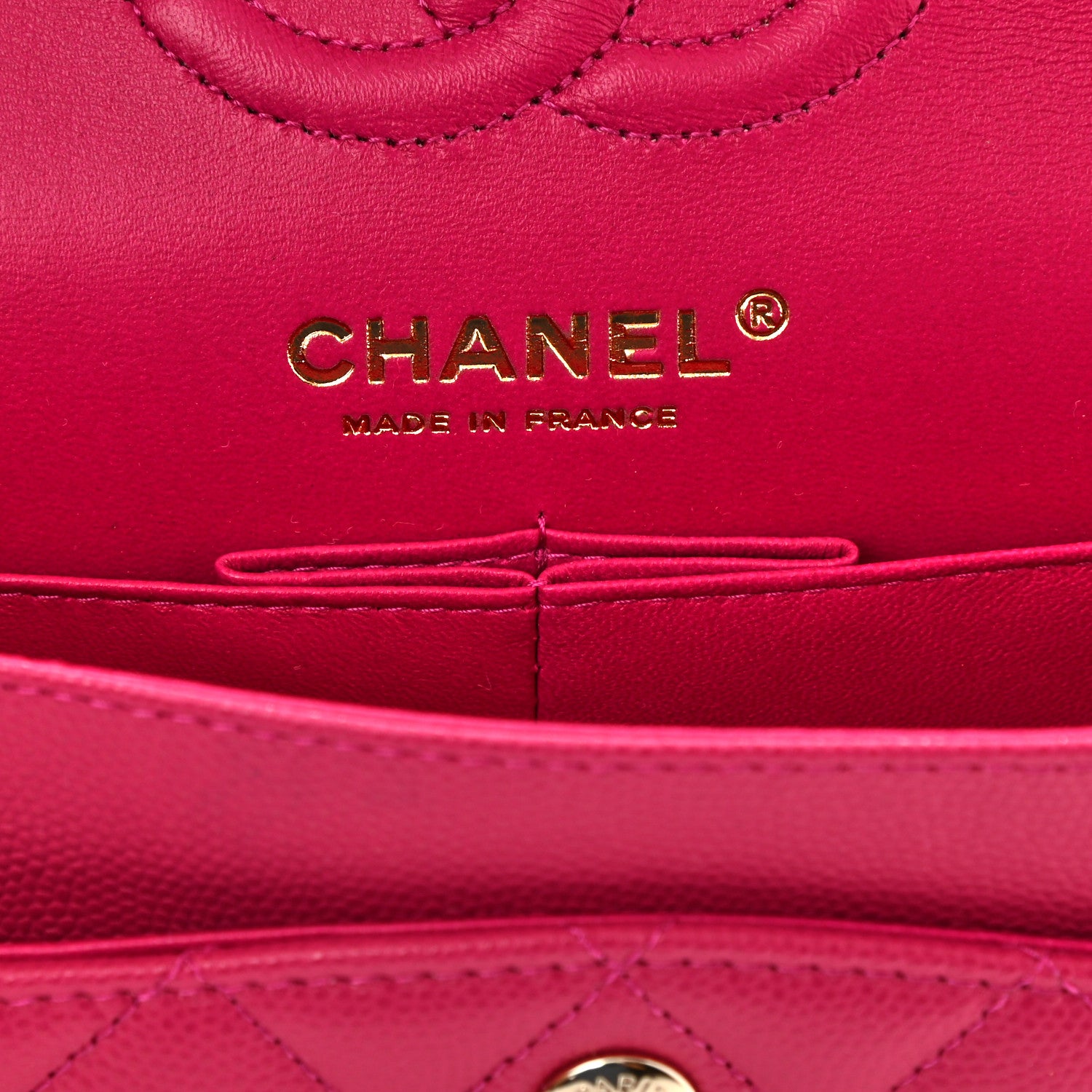 Chanel Caviar Quilted Small Double Flap Fuchsia 6 of 10