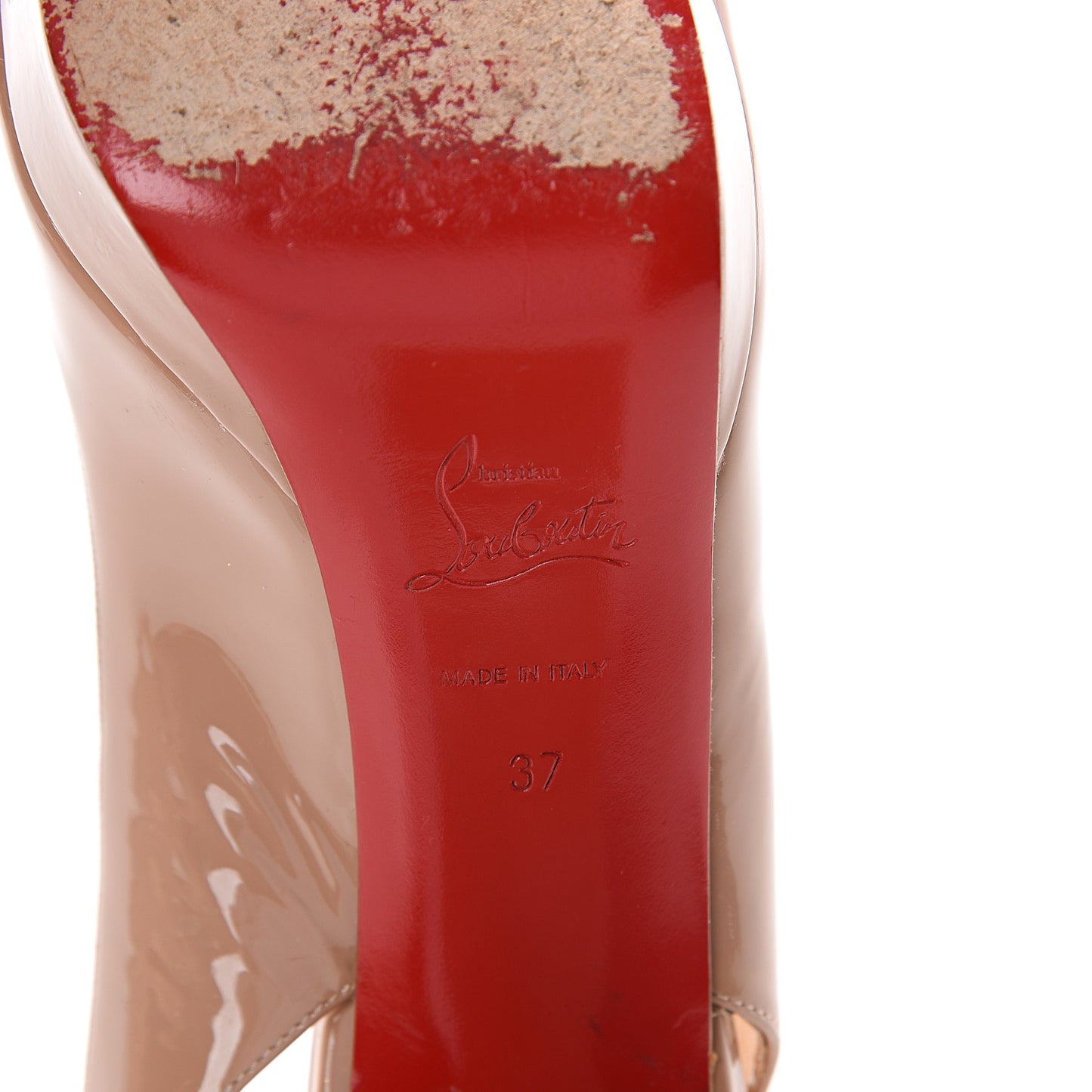 Patent Marpoil Slingback Platform Sandals 37 Nude