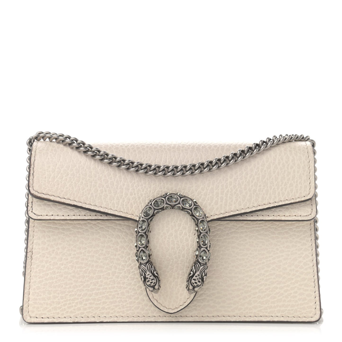 Dollar Calfskin Crystal Super Mini Dionysus Shoulder Bag Mystic White Black Diamond