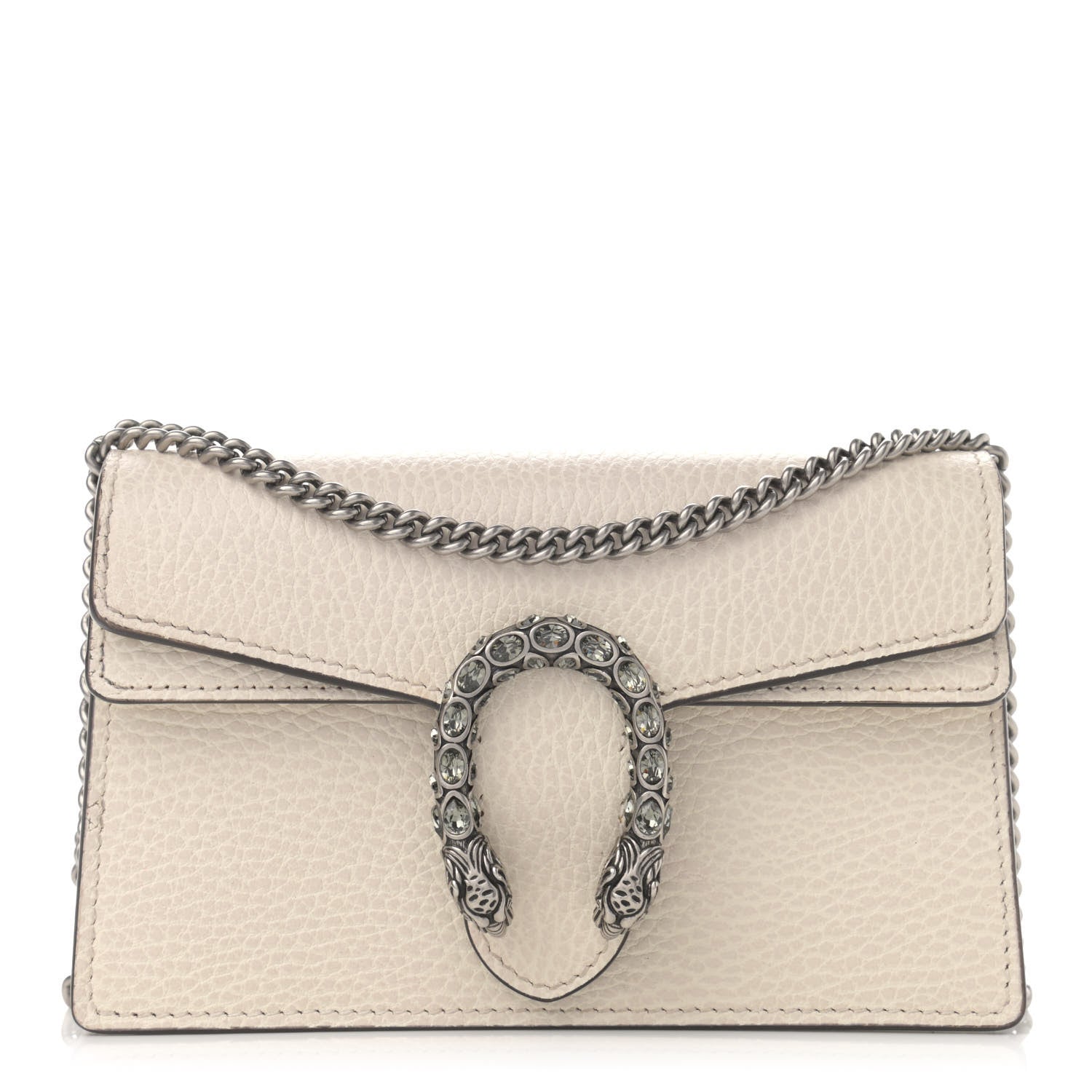 Gucci Dollar Calfskin Crystal Super Mini Dionysus Shoulder Bag Mystic White Black Diamond 1 of 11