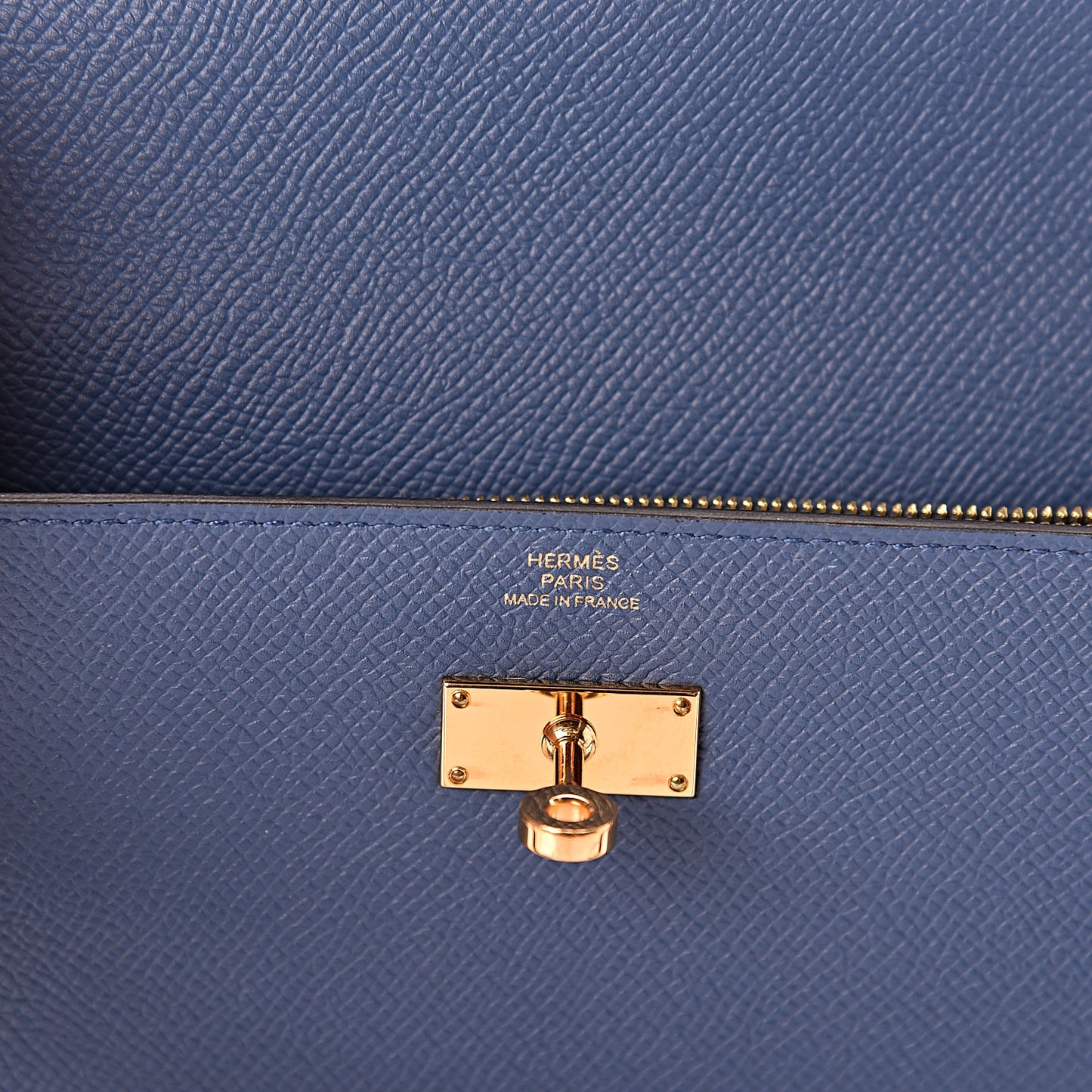 Epsom Kelly Longue Wallet Bleu Agate