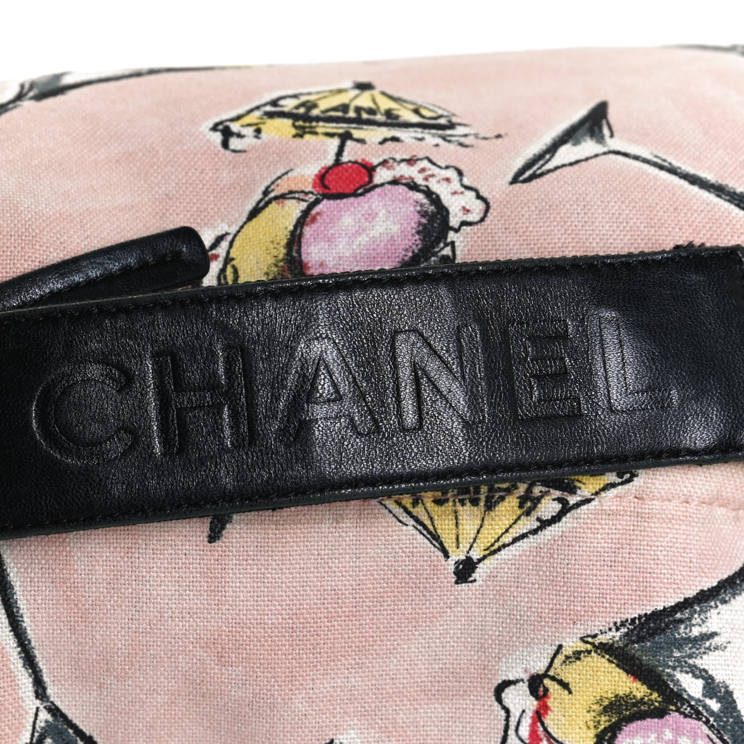 Chanel Cotton Canvas Printed Hobo Pink Multicolor 14 of 14