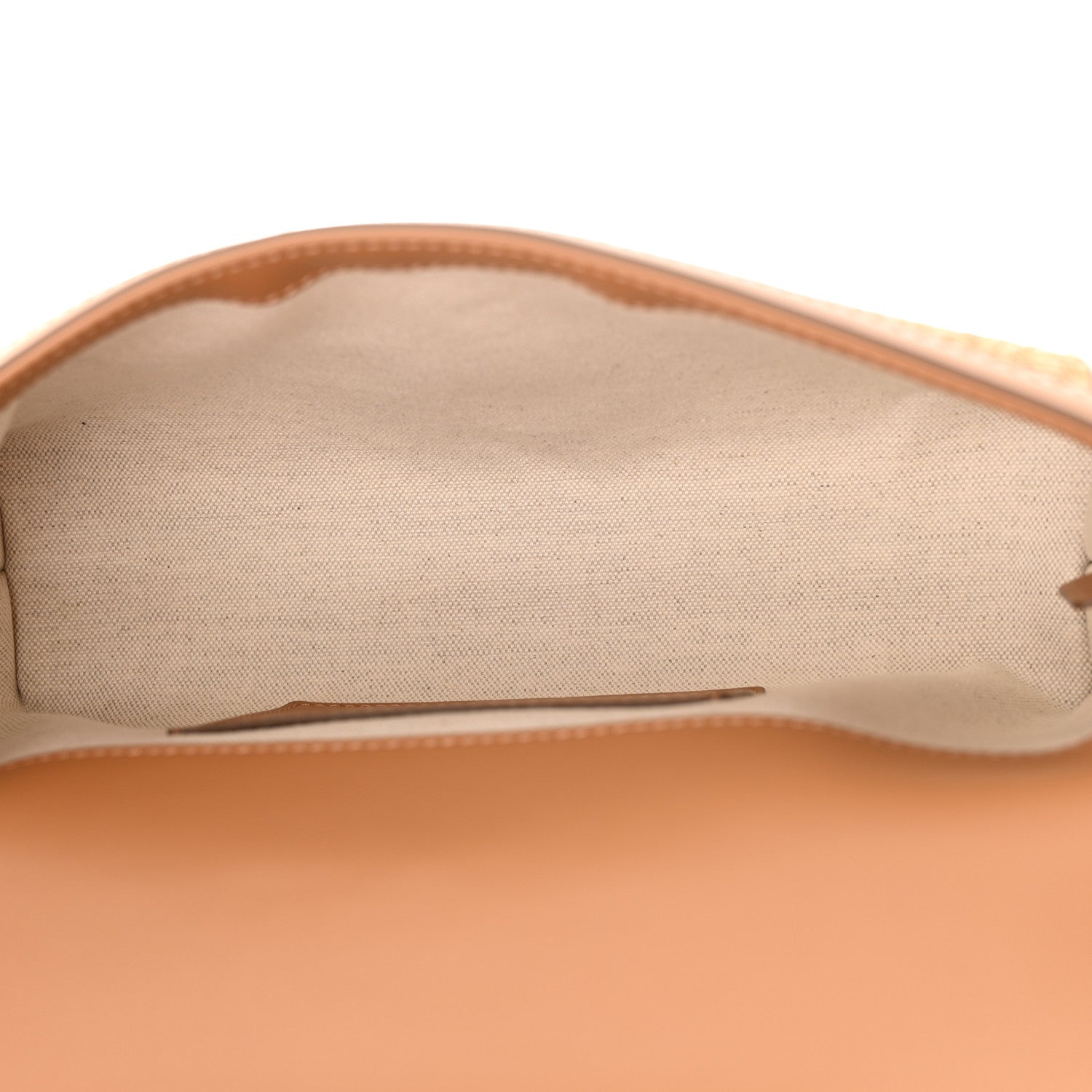 Burberry Raffia Calfskin TB Note Crossbody Bag Natural 5 of 10