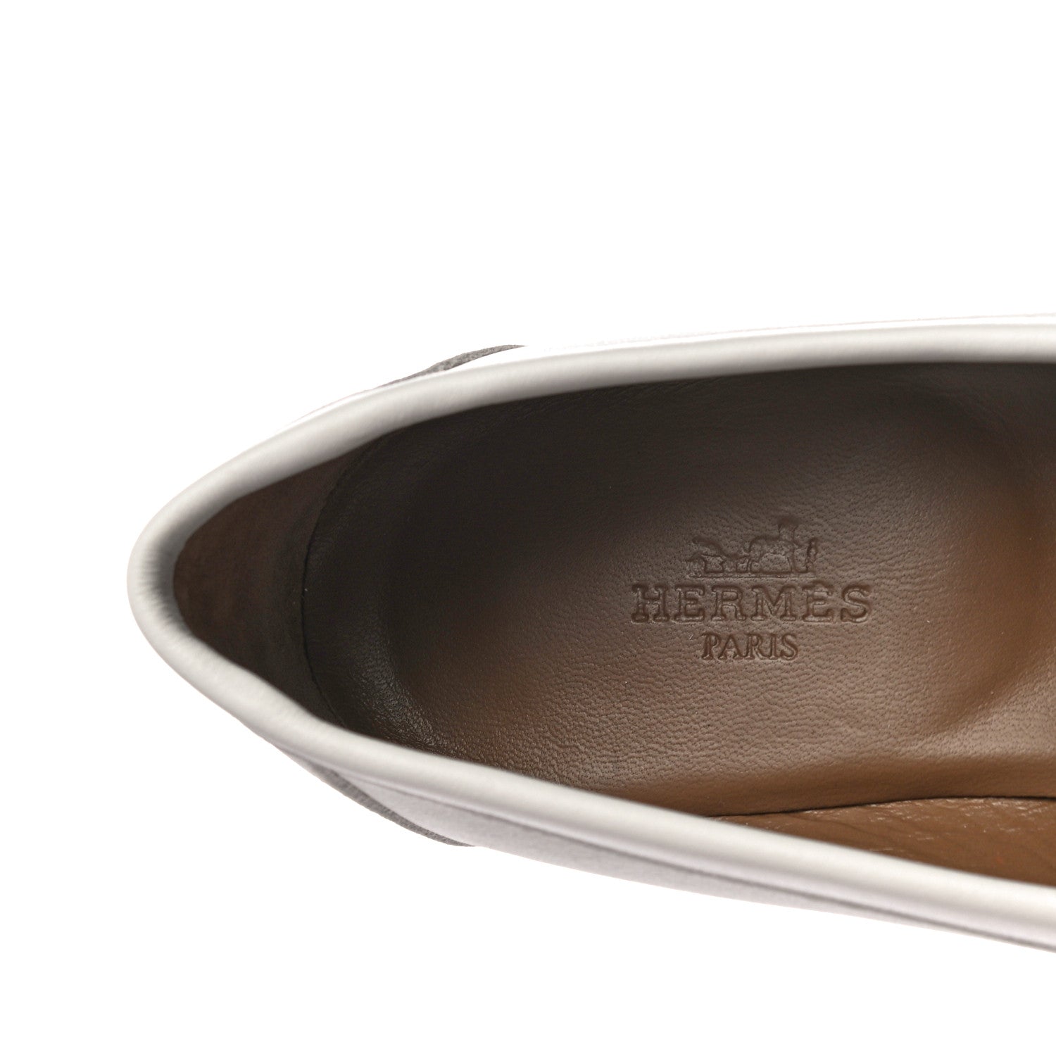 Hermes Calfskin Womens Royal Loafer 36 White 9 of 11