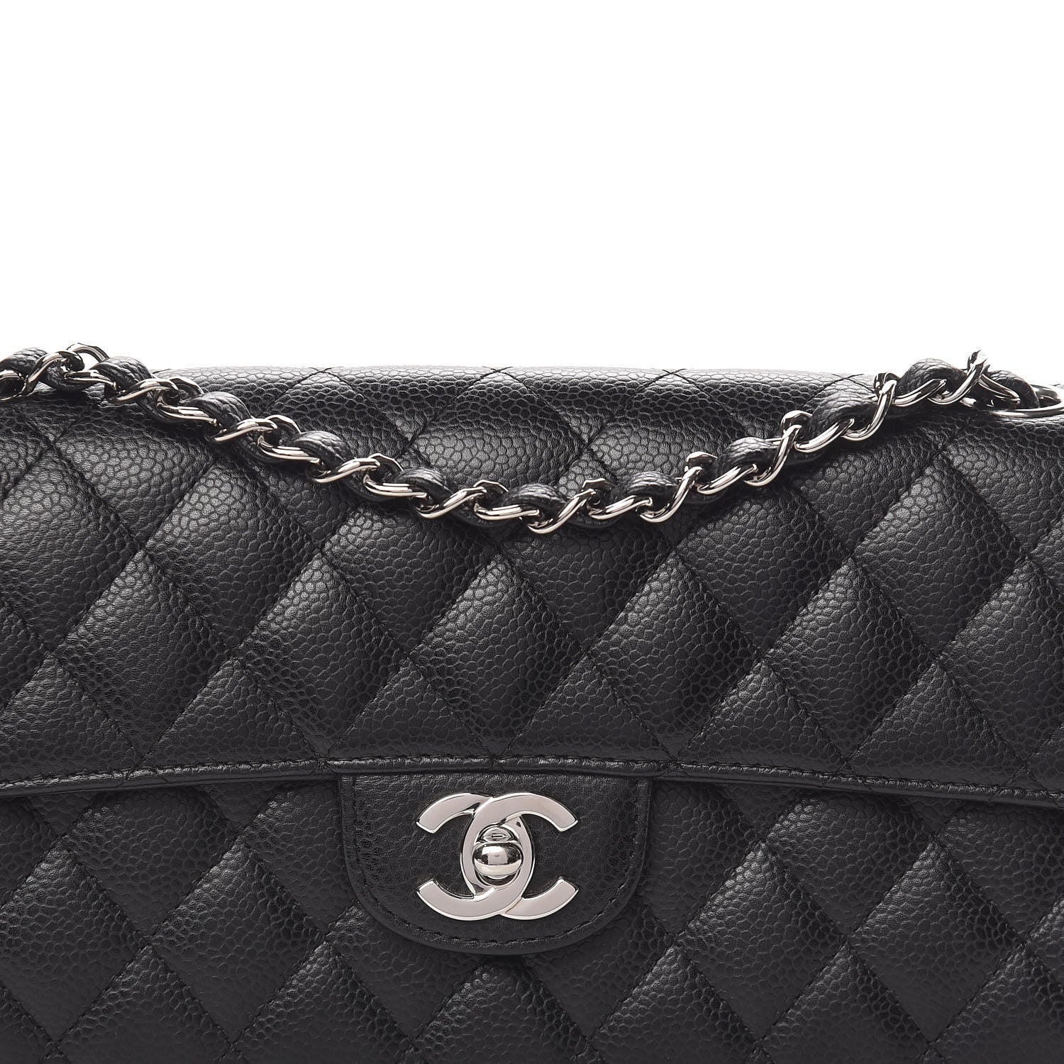 Chanel Caviar Quilted East West Flap Black 10 of 11