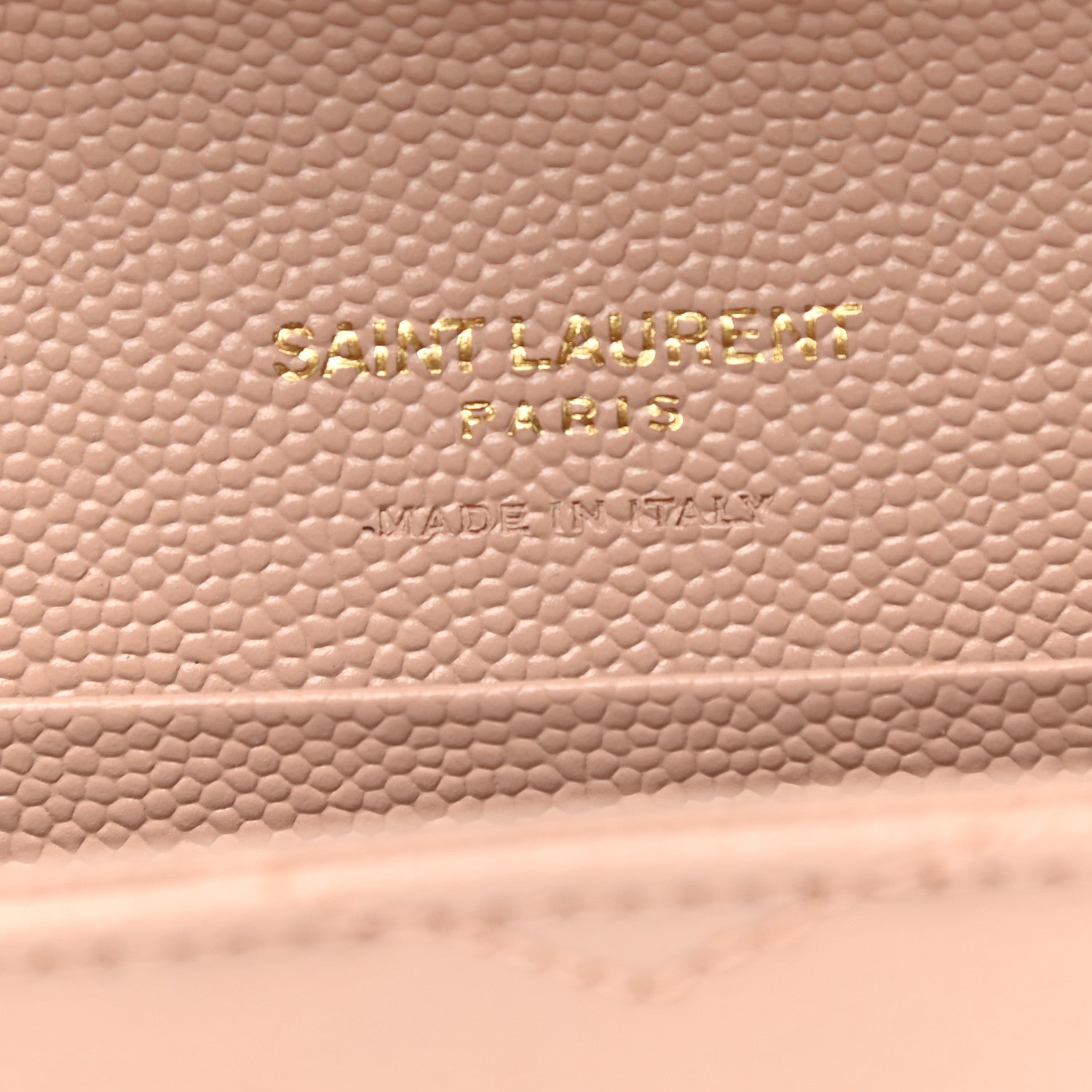 Saint Laurent Grain De Poudre Matelasse Chevron Small Monogram Envelope Wallet Pink 6 of 7