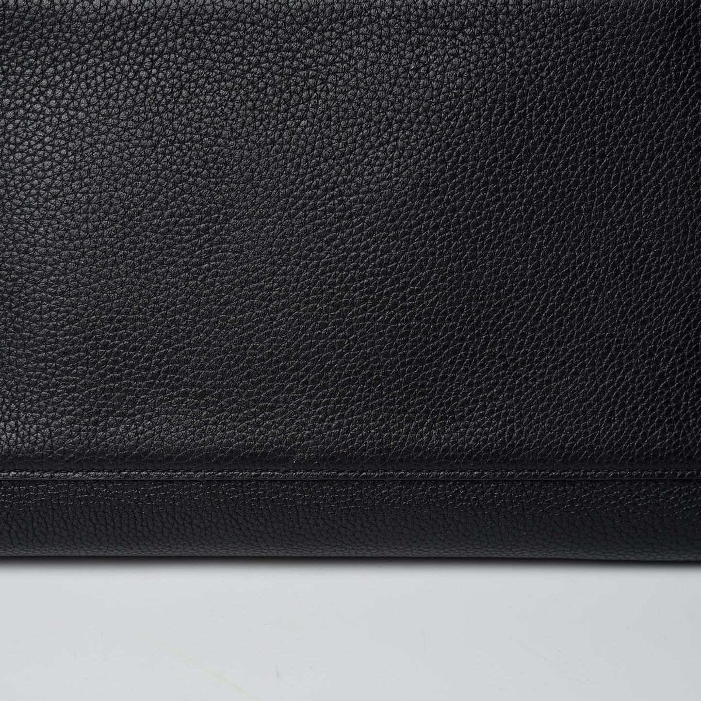 Grained Calfskin Small Supple Sac De Jour Duffle Black