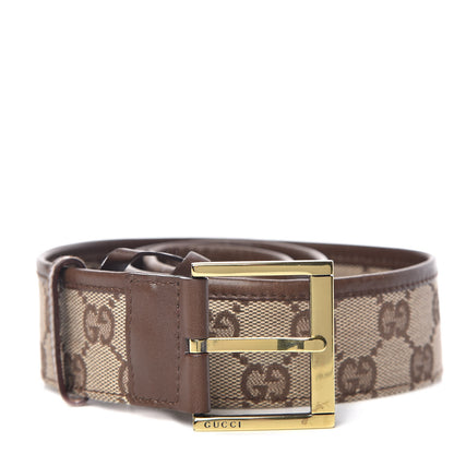 Gucci Monogram Belt 75 30 Dark Brown 1 of 7