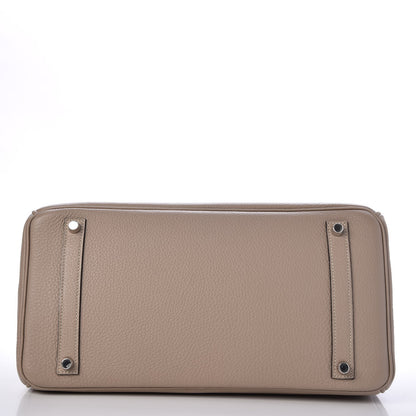 Hermes Taurillon Clemence Birkin 35 Gris Tourterelle 4 of 33