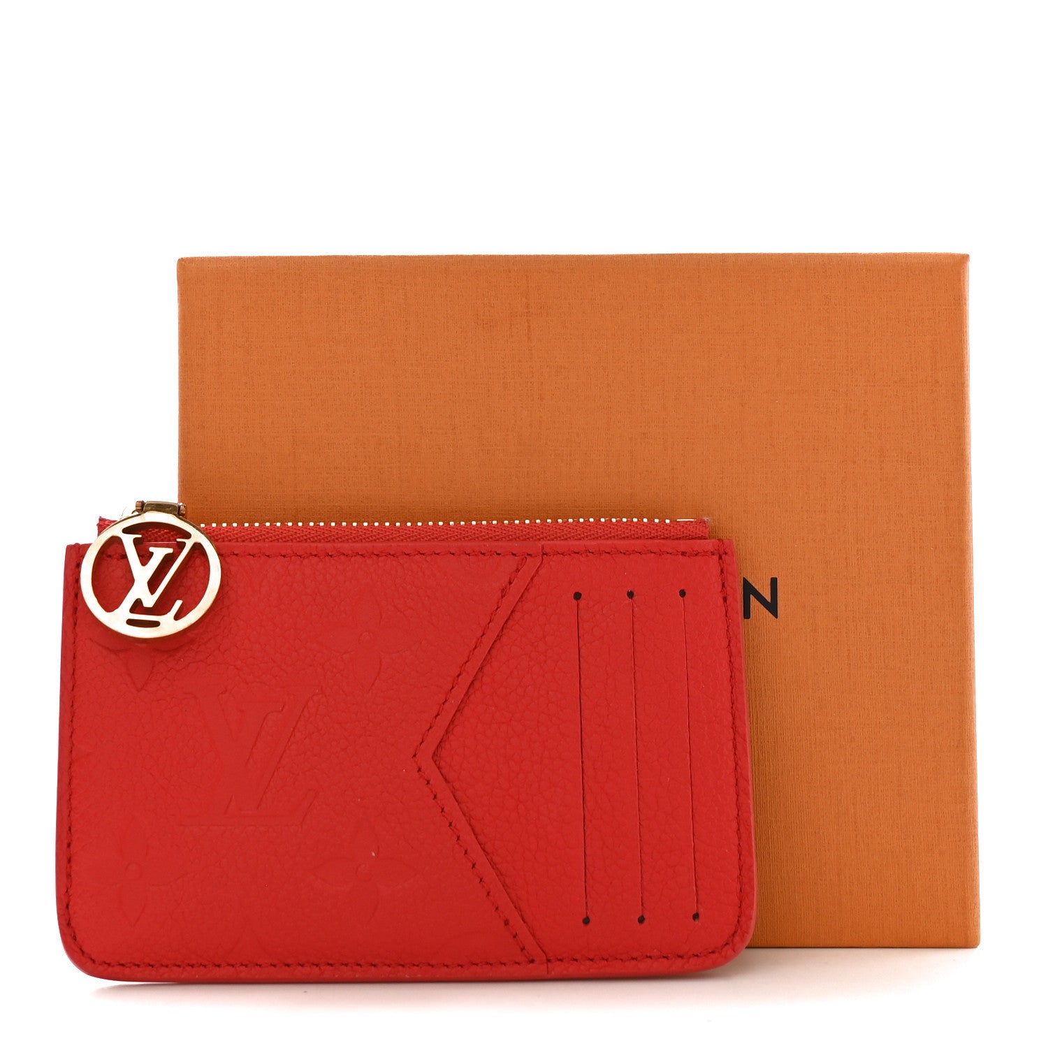 Louis Vuitton Empreinte Monogram Zipped Romy Card Holder Rouge 7 of 7