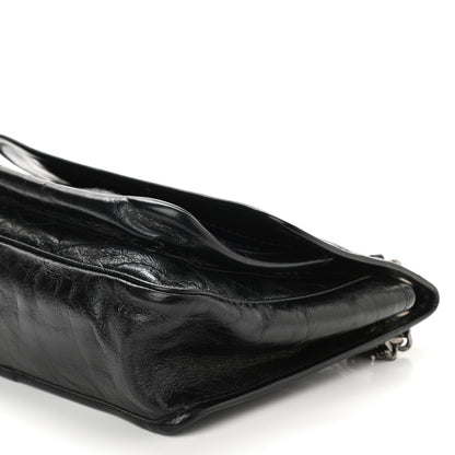 Saint Laurent Crinkled Calfskin Matelasse Monogram Medium Niki Chain Satchel Black 10 of 10