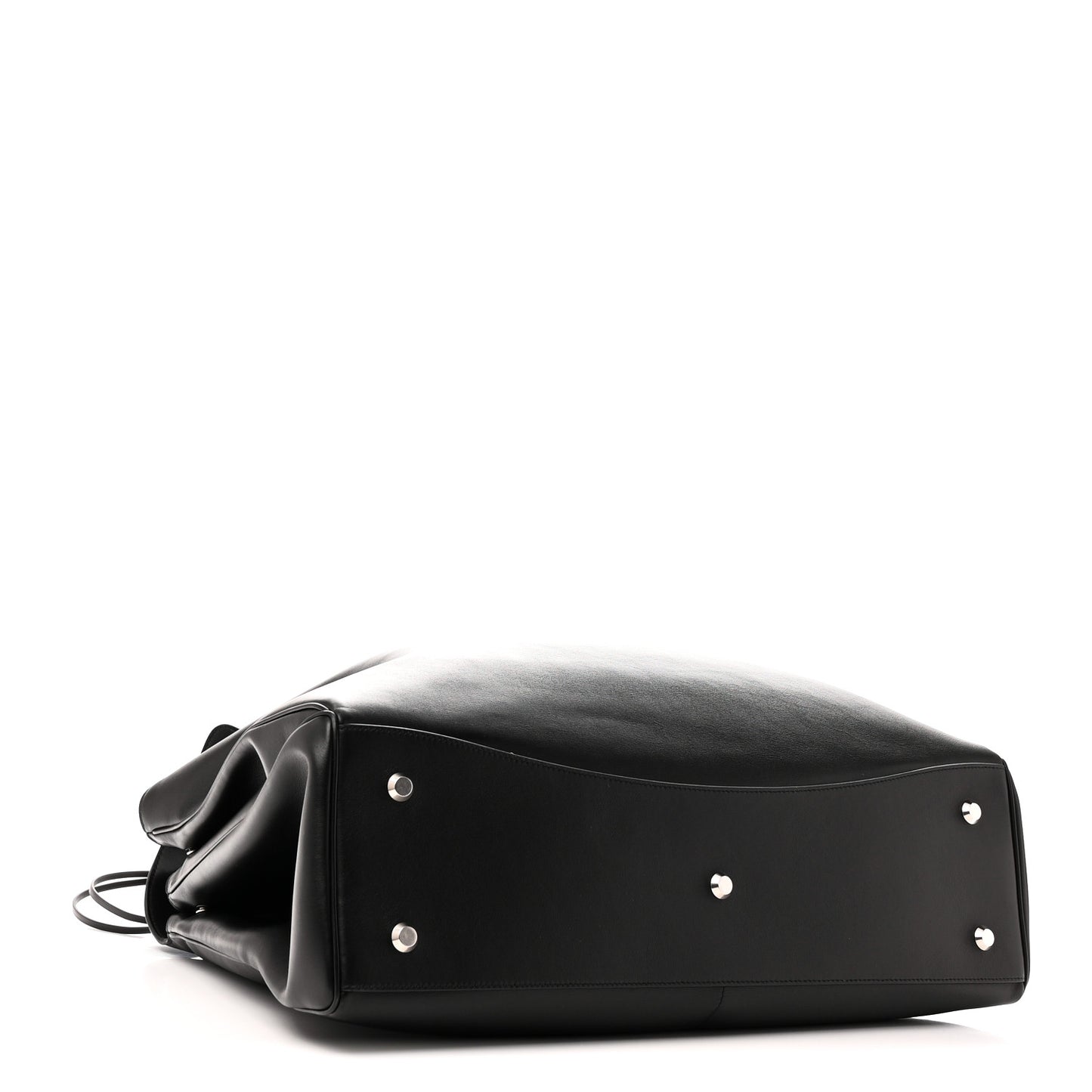 Smooth Calfskin Rodeo XL Top Handle Handbag Black
