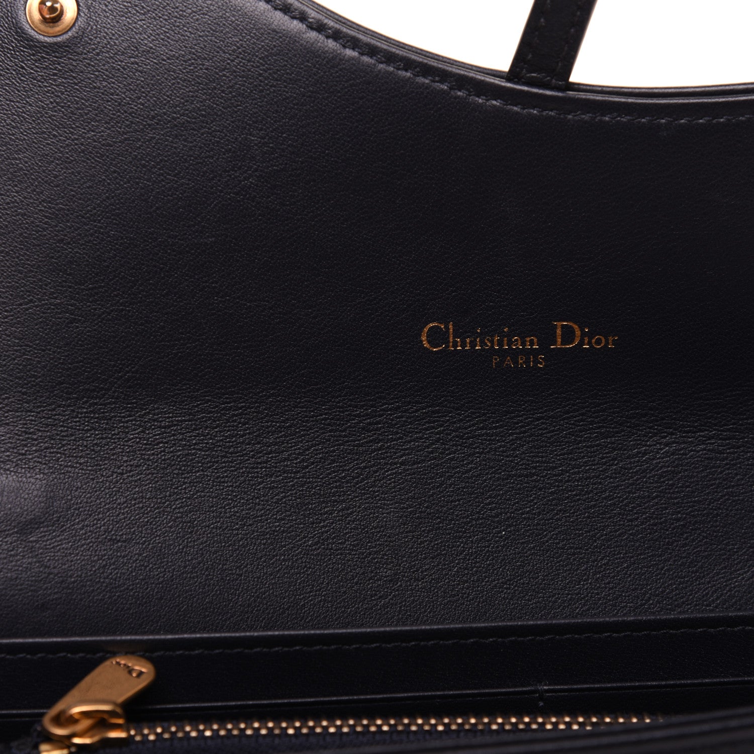 Christian Dior Oblique Saddle Chain Long Wallet Blue 10 of 15