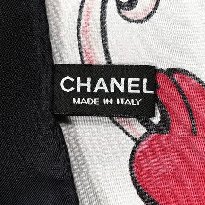 Chanel Silk Dragon CC Scarf Black 3 of 3