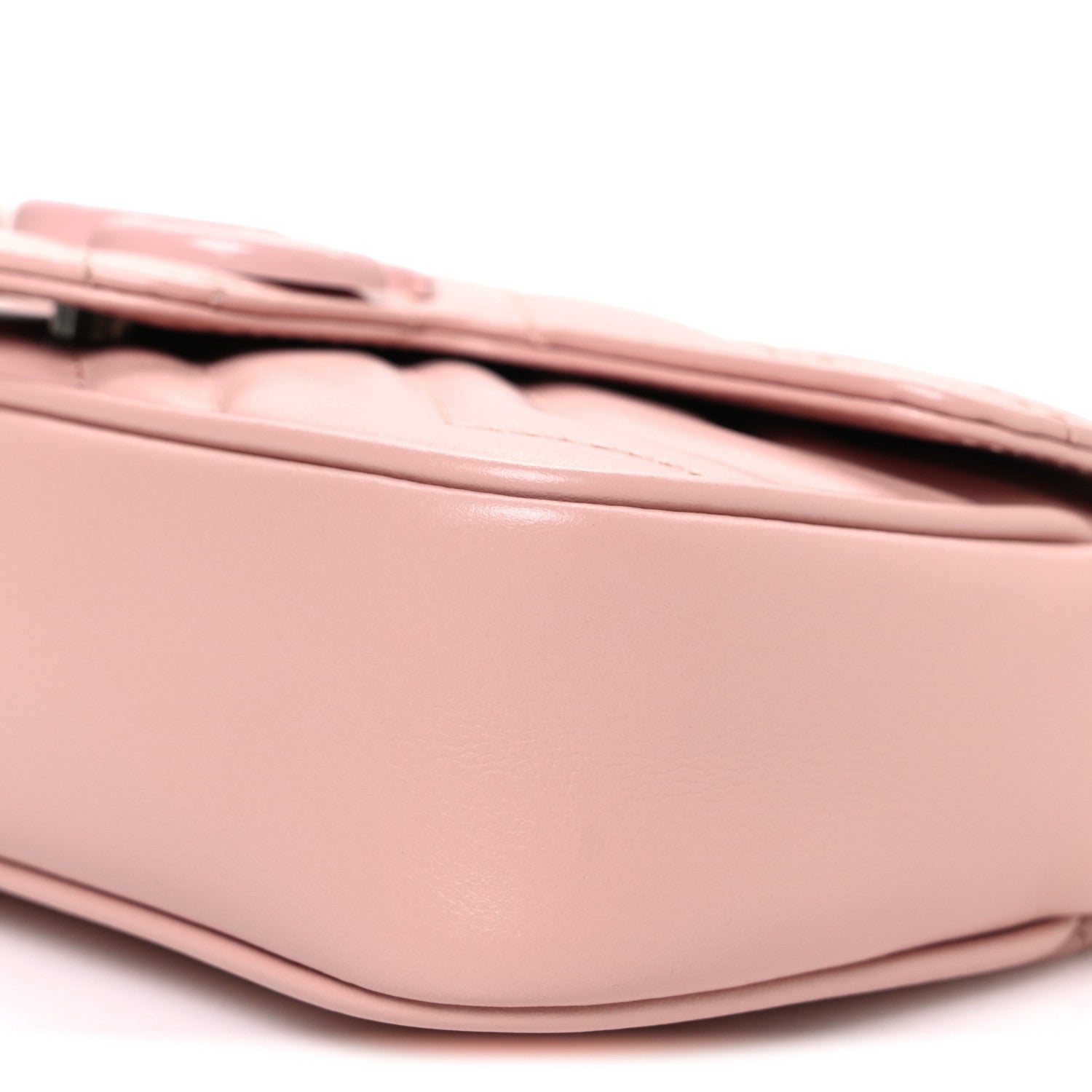 Gucci Calfskin Matelasse Monochrome GG Marmont Chain Belt Bag Perfect Pink 10 of 10