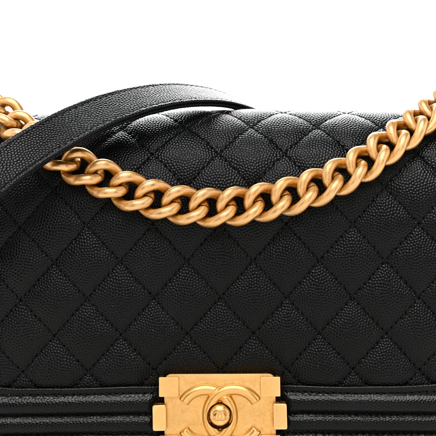 Chanel Caviar Quilted Medium Boy Flap Black 8 of 12