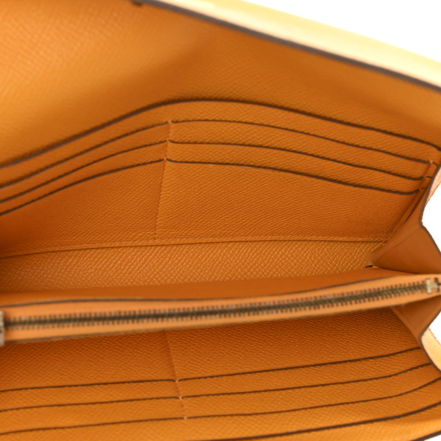 Hermes Epsom Kelly Longue Wallet Jaune Ambre 5 of 12