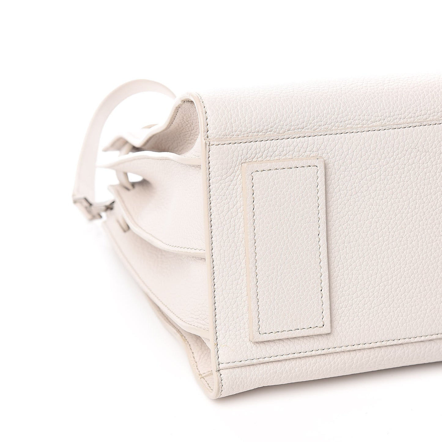 Grained Calfskin Small Sac De Jour Icy White