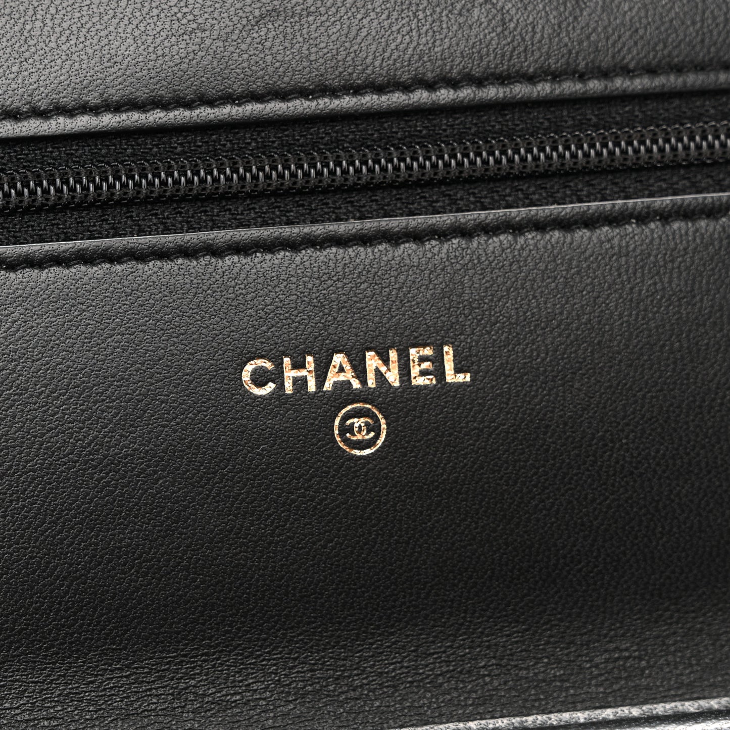Lambskin Quilted Boy Wallet On Chain WOC Black