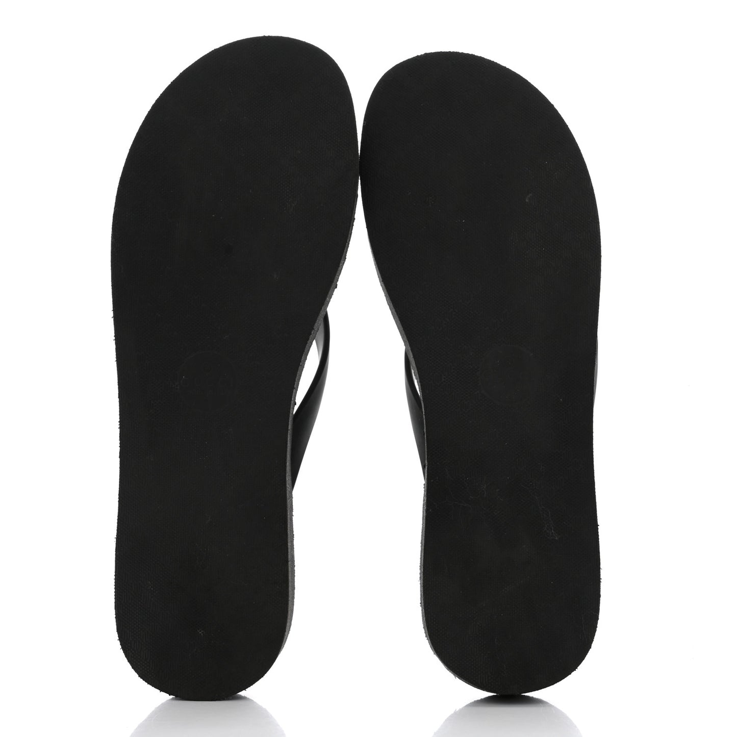 Rubber Chevron Womens GG Thong Sandals 40 Black