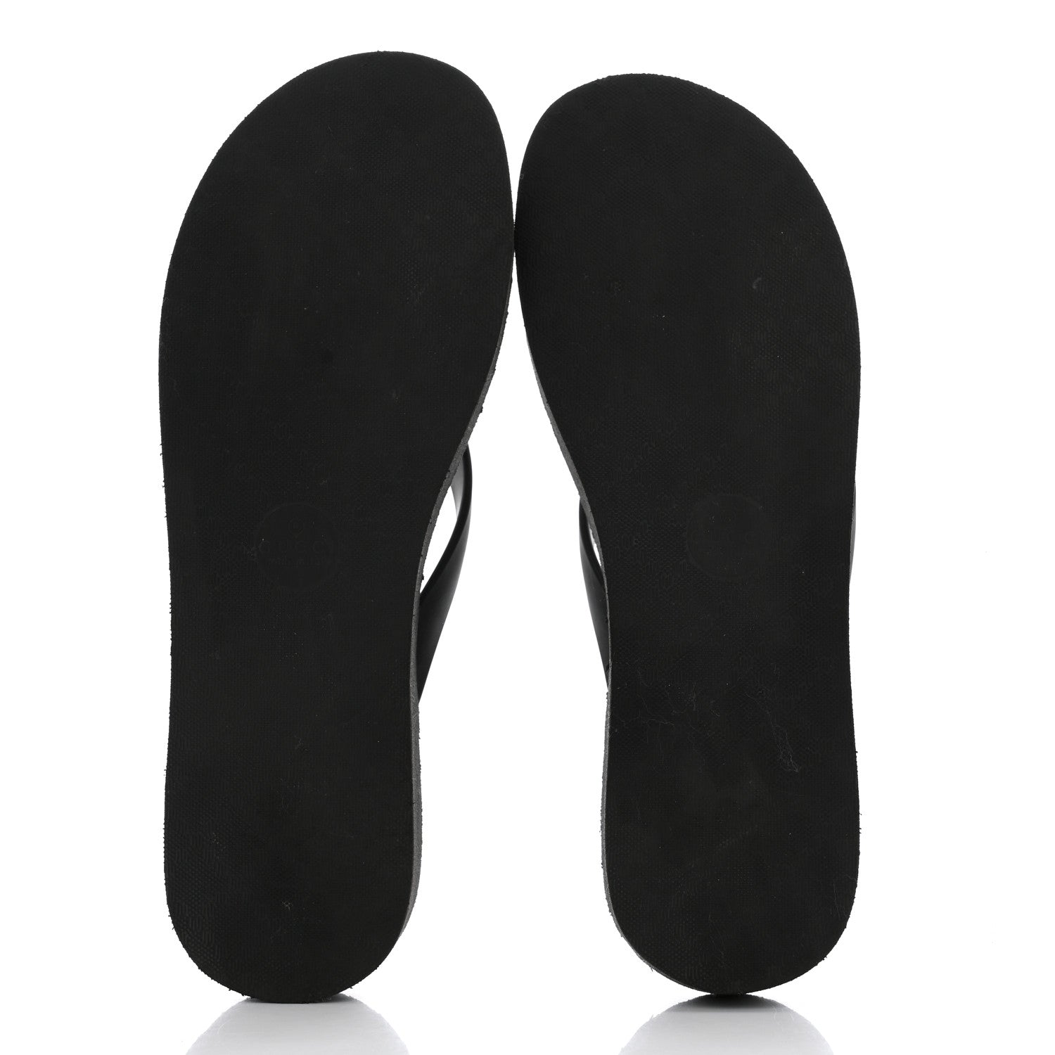 Gucci Rubber Chevron Womens GG Thong Sandals 40 Black 5 of 8