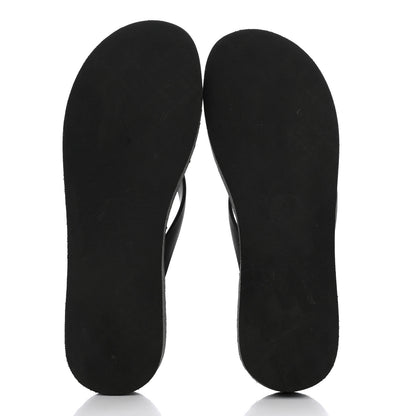 Gucci Rubber Chevron Womens GG Thong Sandals 40 Black 5 of 8