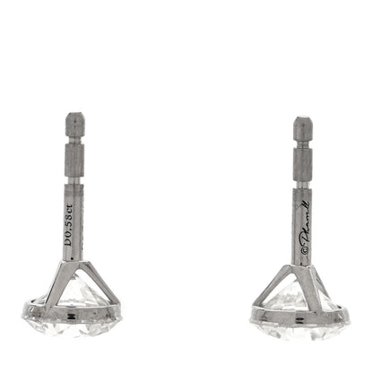 Tiffany X PHARRELL Platinum Metal Diamond 1.17ctw TItan Stud Earrings 4 of 6