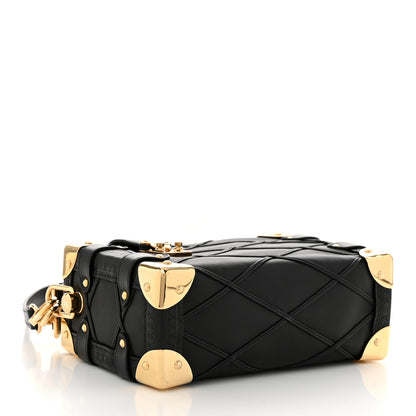 Louis Vuitton Lambskin Malletage Side Trunk PM Black 4 of 9