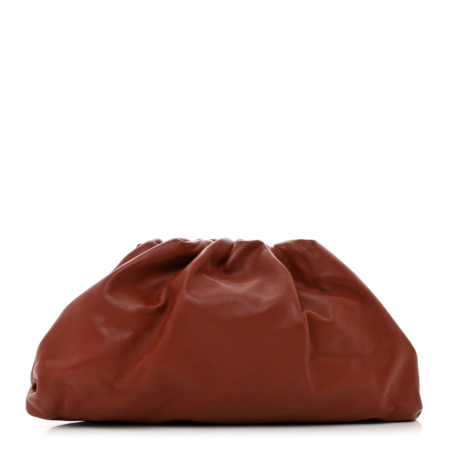 Smooth Butter Calf The Pouch Oversized Clutch Rust