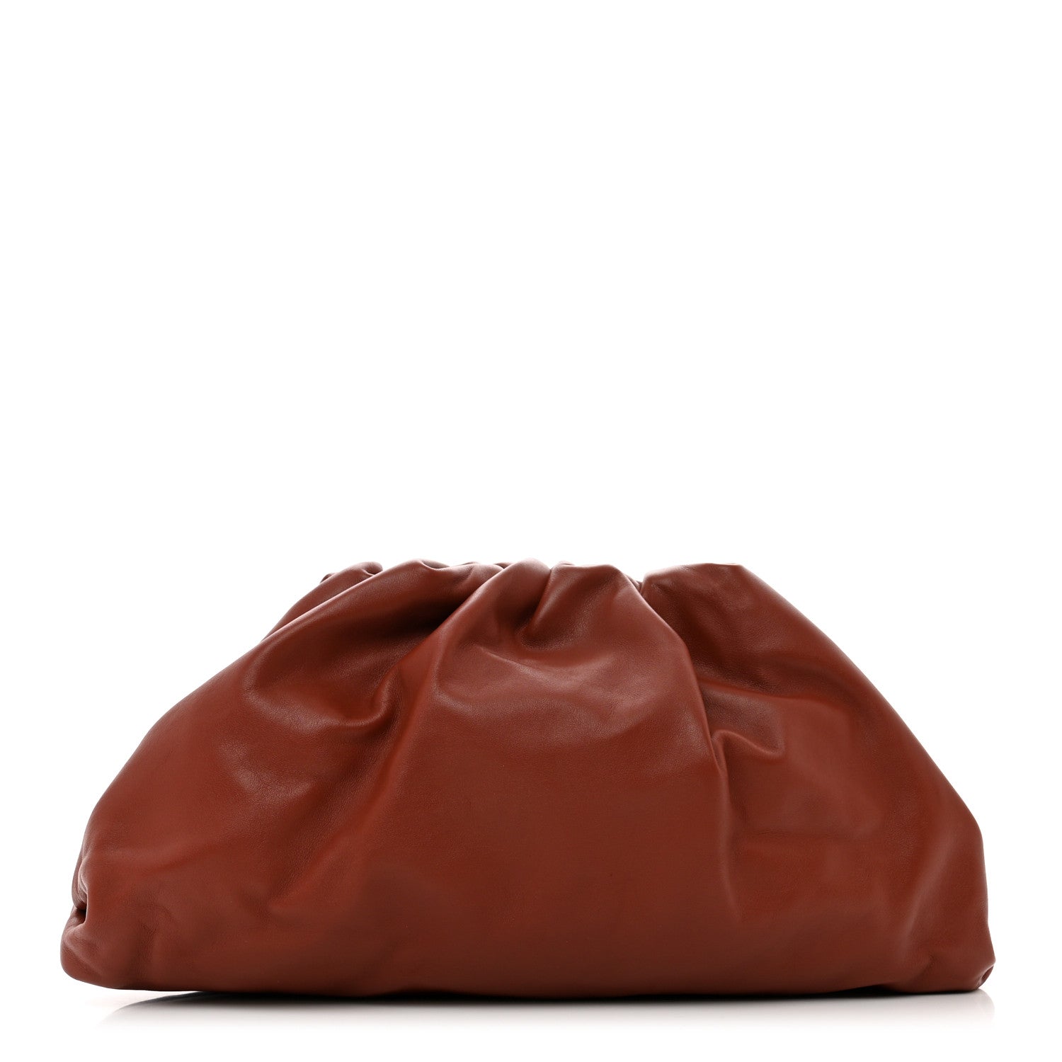 Bottega Veneta Smooth Butter Calf The Pouch Oversized Clutch Rust 1 of 10