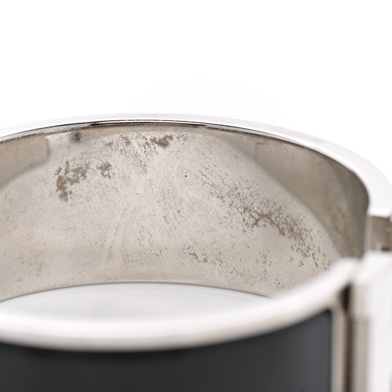 Hermes Enamel Wide Clic Clac H Bracelet GM Black 6 of 8