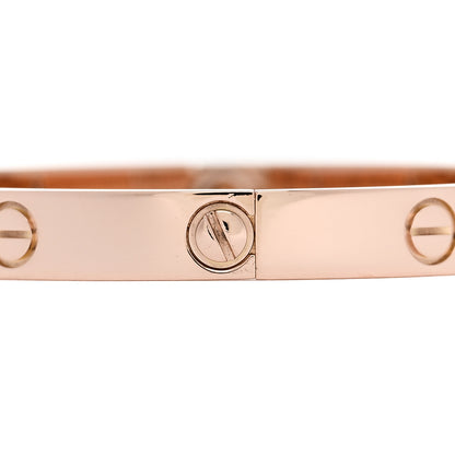 Cartier 18K Pink Gold 4 Diamond LOVE Bracelet 17 4 of 8