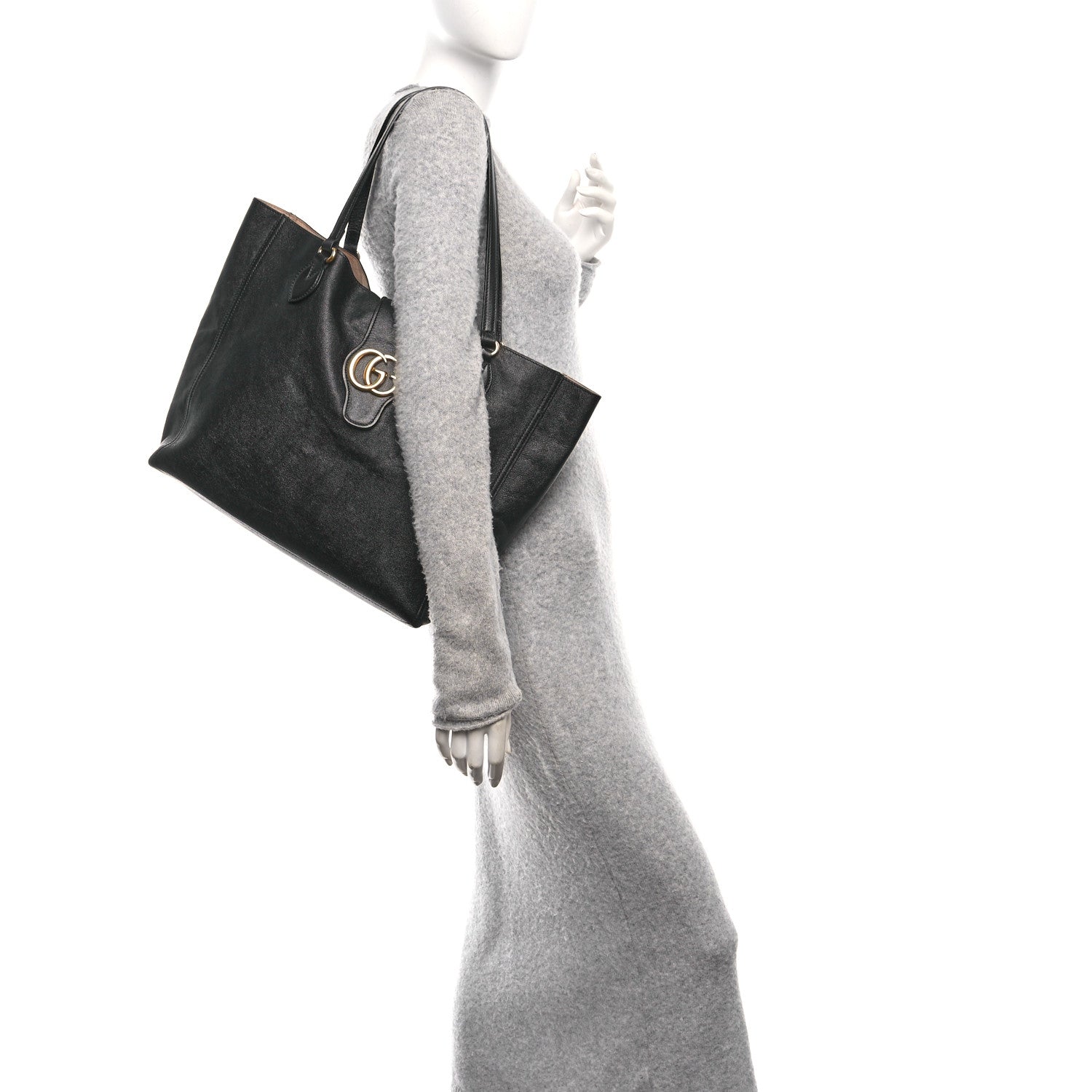 Gucci New Sakai Calfskin Lux Medium Dahlia Tote Black 2 of 12