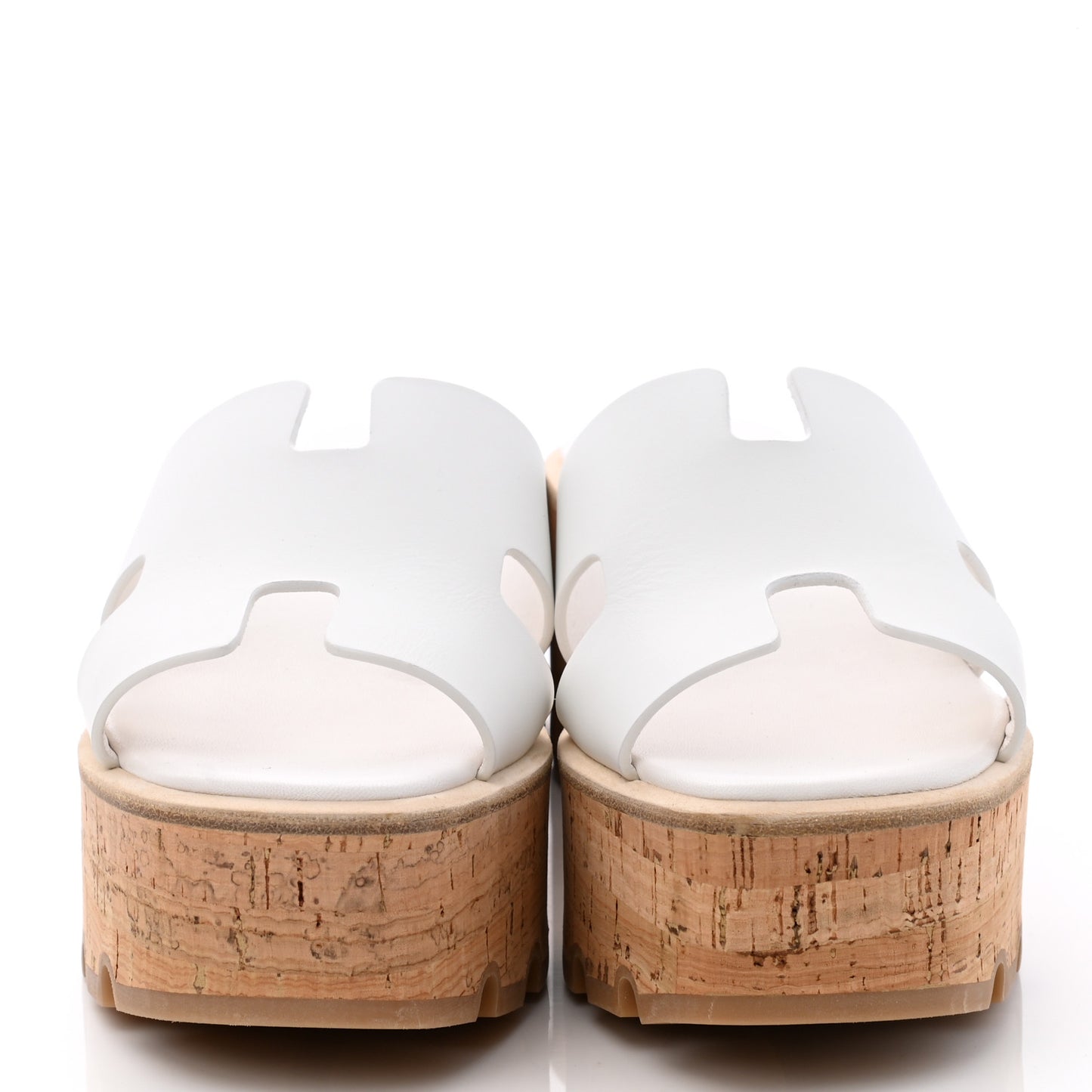 Calfskin Cork Eze 30 Sandals 37 White