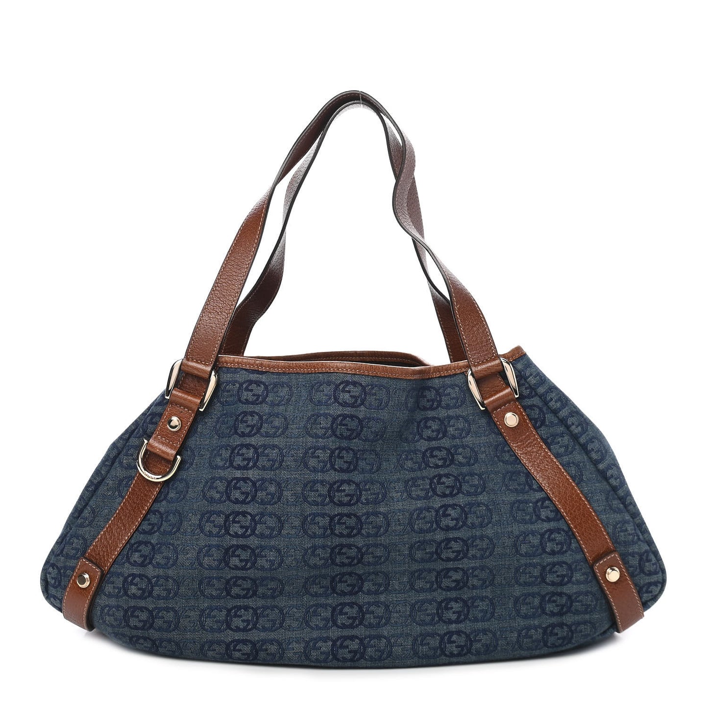 Denim GG Medium Abbey Shoulder Bag Blue