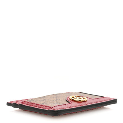 Gucci X DORAEMON Mini Vintage GG Supreme Monogram Card Holder Beige Cherry Red 4 of 7