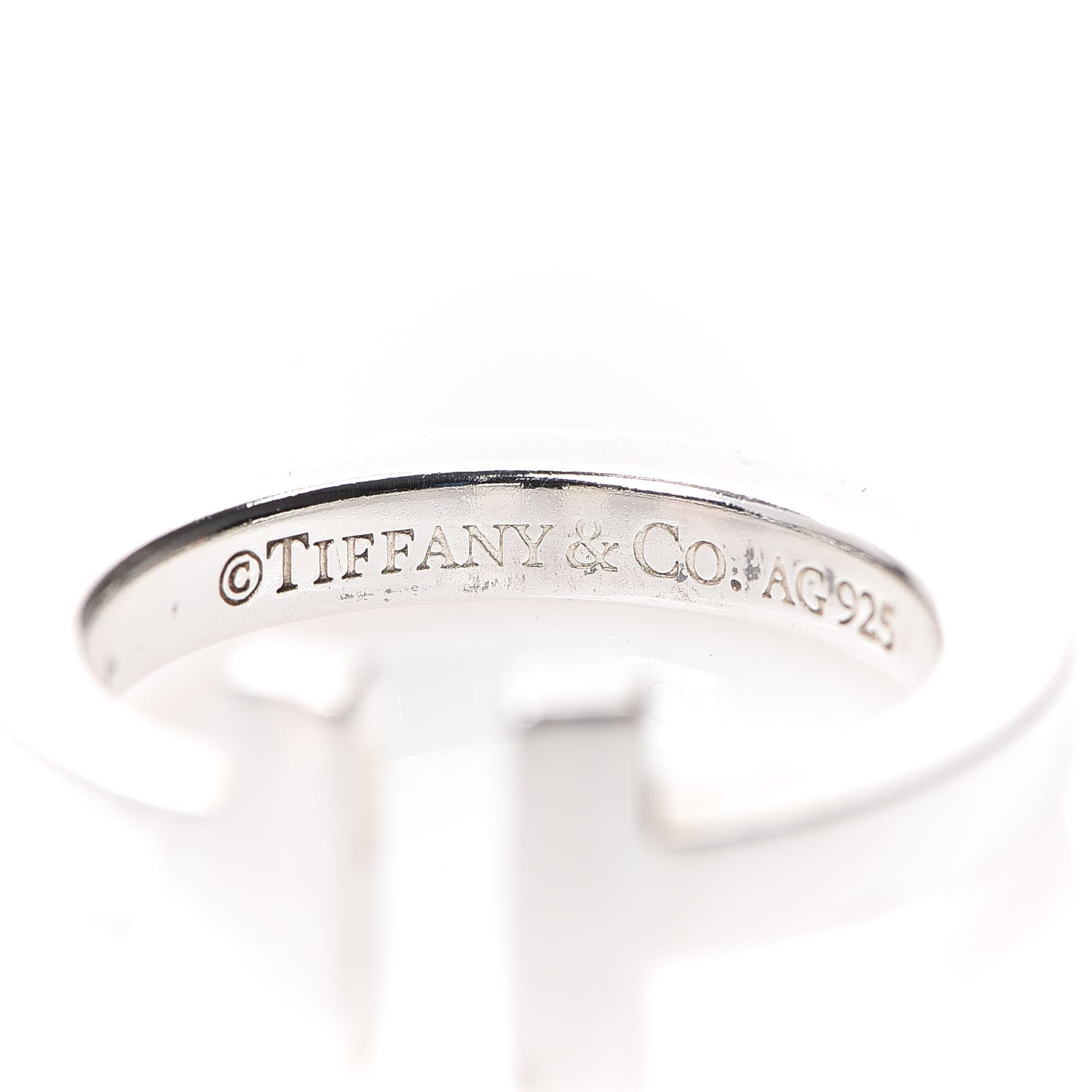 Tiffany Sterling Silver T Square Ring 47 4 3 of 5
