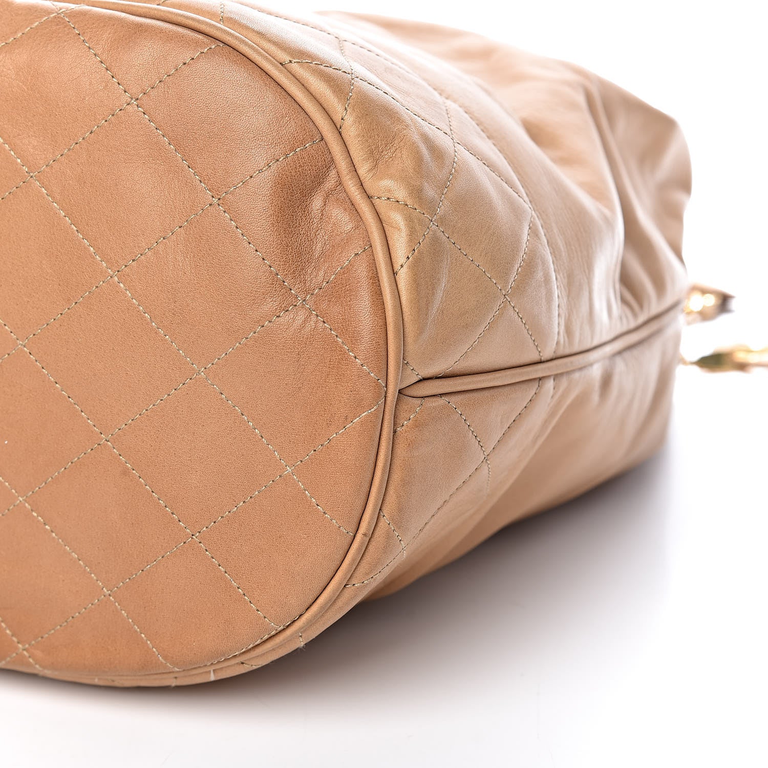Chanel Lambskin Drawstring Bag Beige 11 of 17