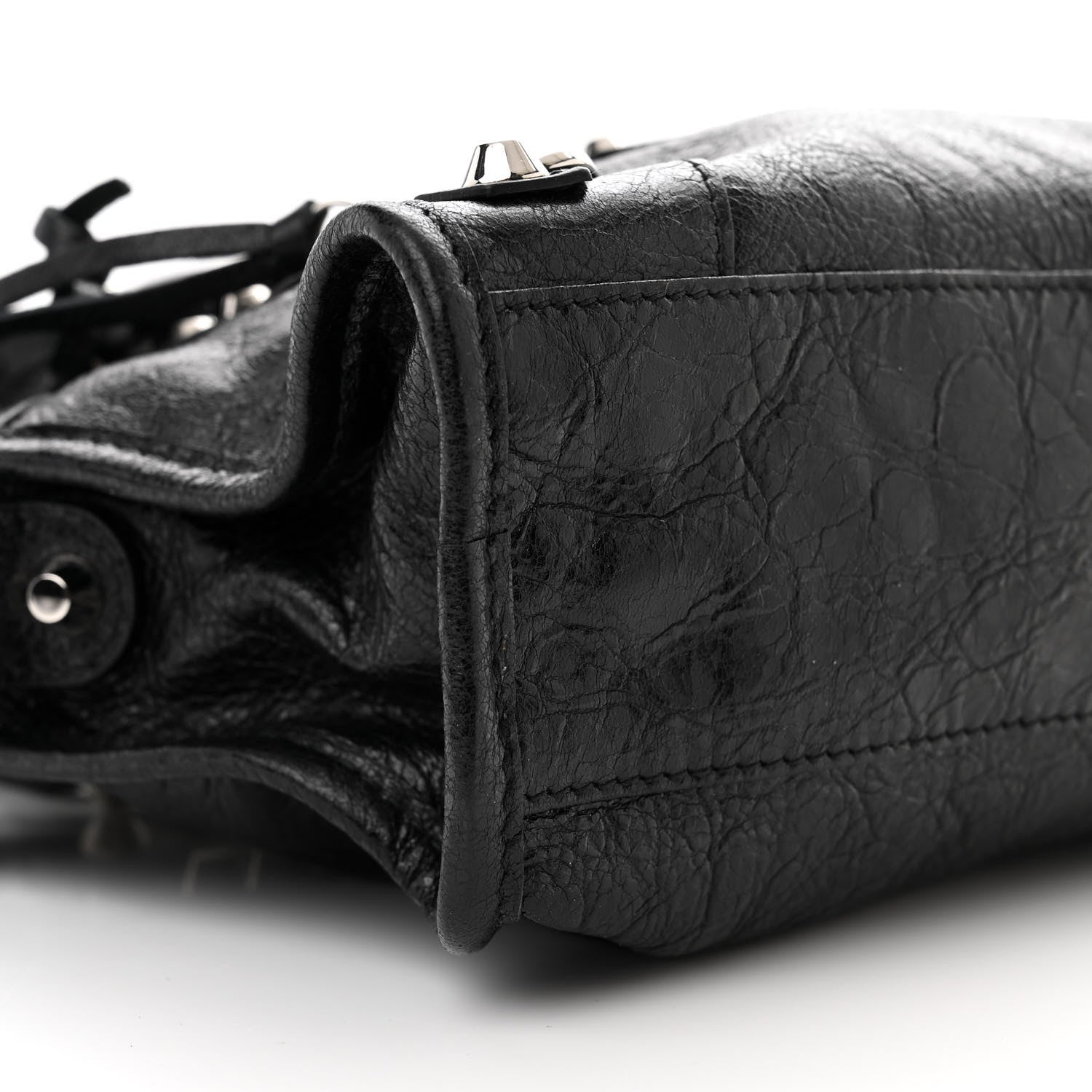 Balenciaga Agneau Classic Silver Hardware Mini City Black 8 of 9