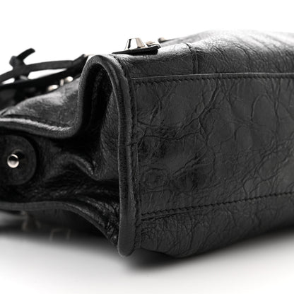 Balenciaga Agneau Classic Silver Hardware Mini City Black 8 of 9