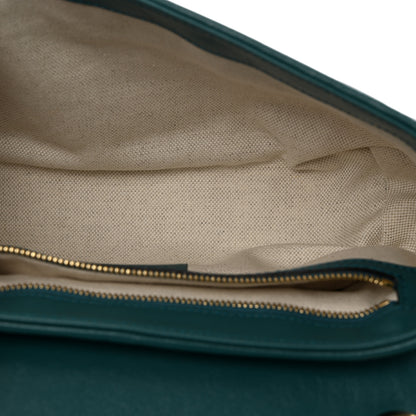 Gucci Azalea Calfskin Enamel Matelasse Diagonal Small Torchon GG Marmont Shoulder Bag Imperial Blue Pavone 5 of 10