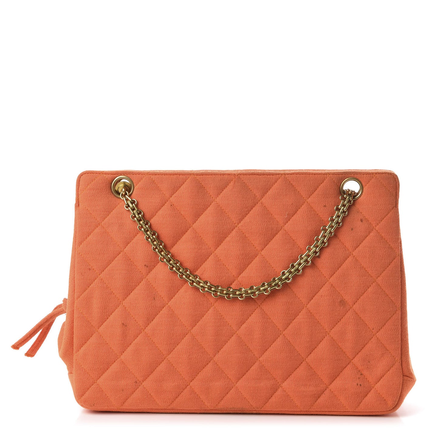 Jersey Quilted Shopping Tote Orange