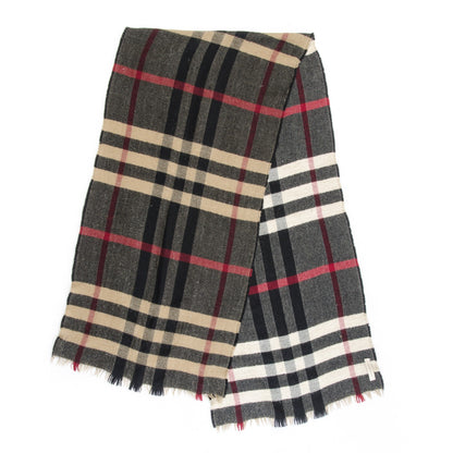 Burberry Wool Giant Check Scarf Black 3 of 7
