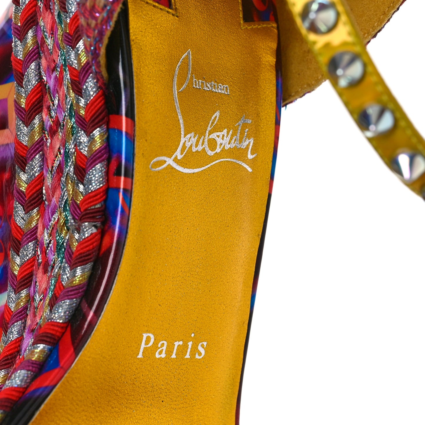Nappa Lame Madmonica 120 Wedge Sandals 37 Lin Yellow Multicolor