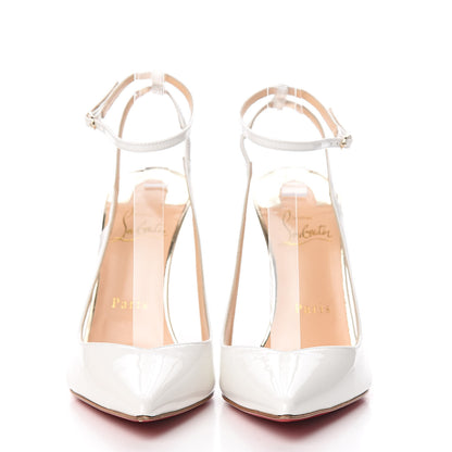 Christian Louboutin Patent PVC Optichoc 100 Pumps 37.5 White Light Gold 2 of 12