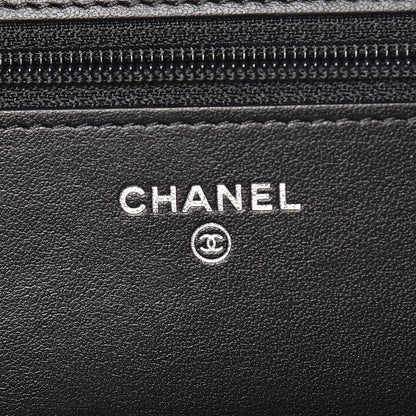 Chanel Caviar Quilted Boy Wallet On Chain WOC Black 8 of 12