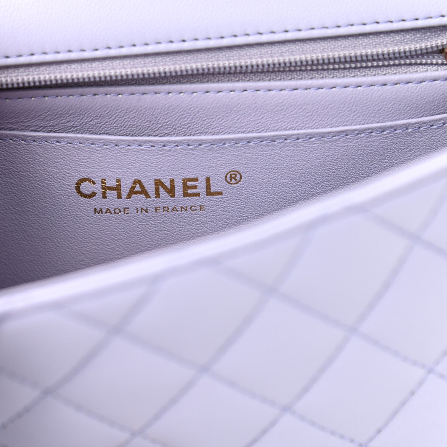 Chanel Lambskin Quilted Mini Top Handle Rectangular Flap Light Purple 5 of 9