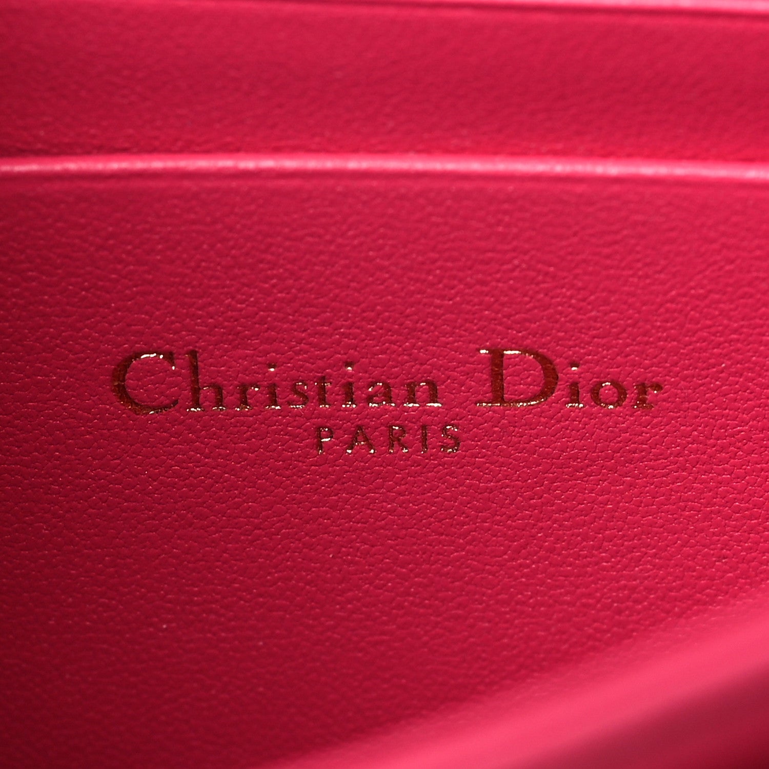 Christian Dior Lambskin Cannage Mini My Dior Top Handle Clutch Dark Pink 6 of 11